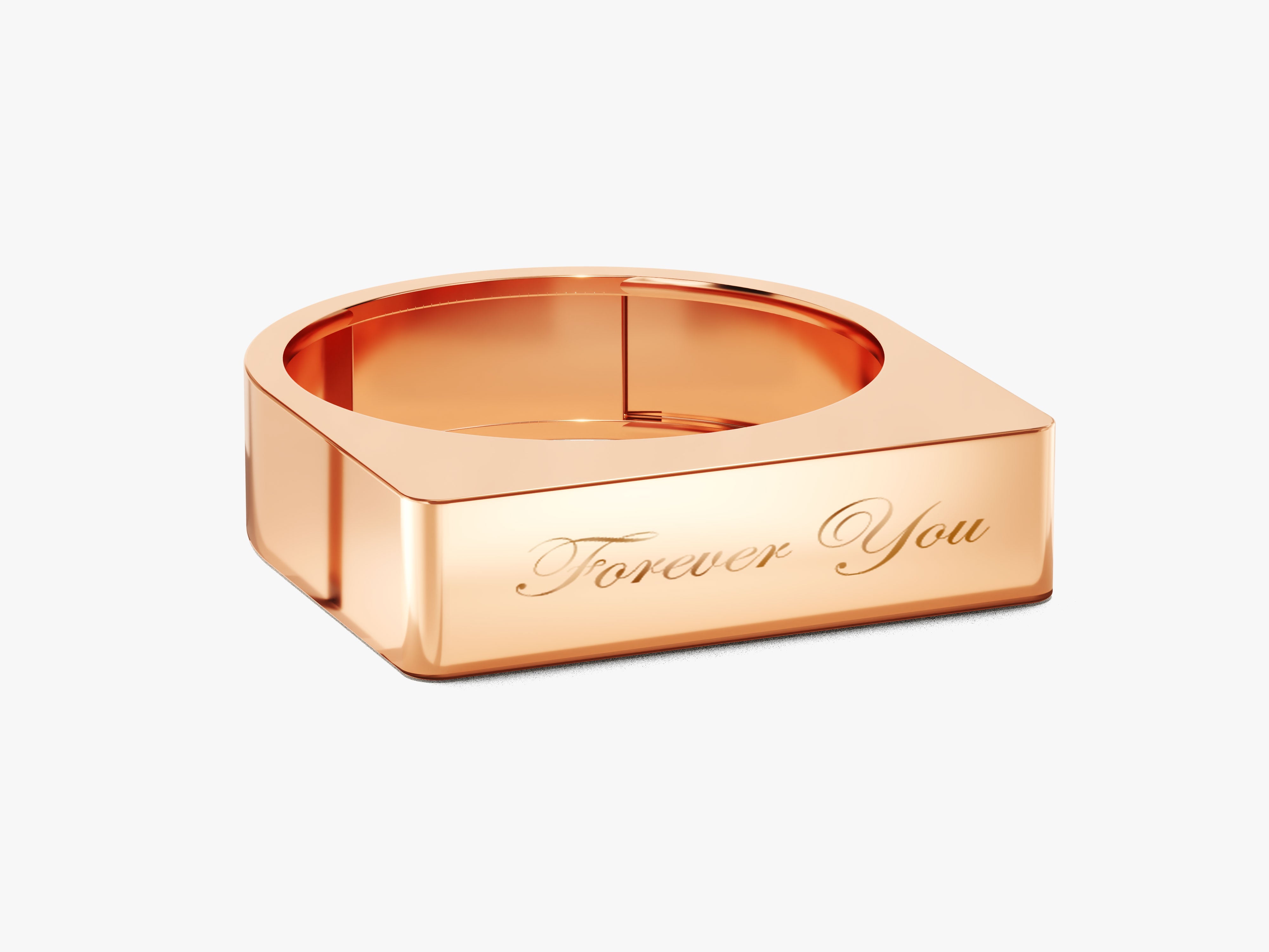 Rose gold ring with "Forever You" engraving, jewelry gift