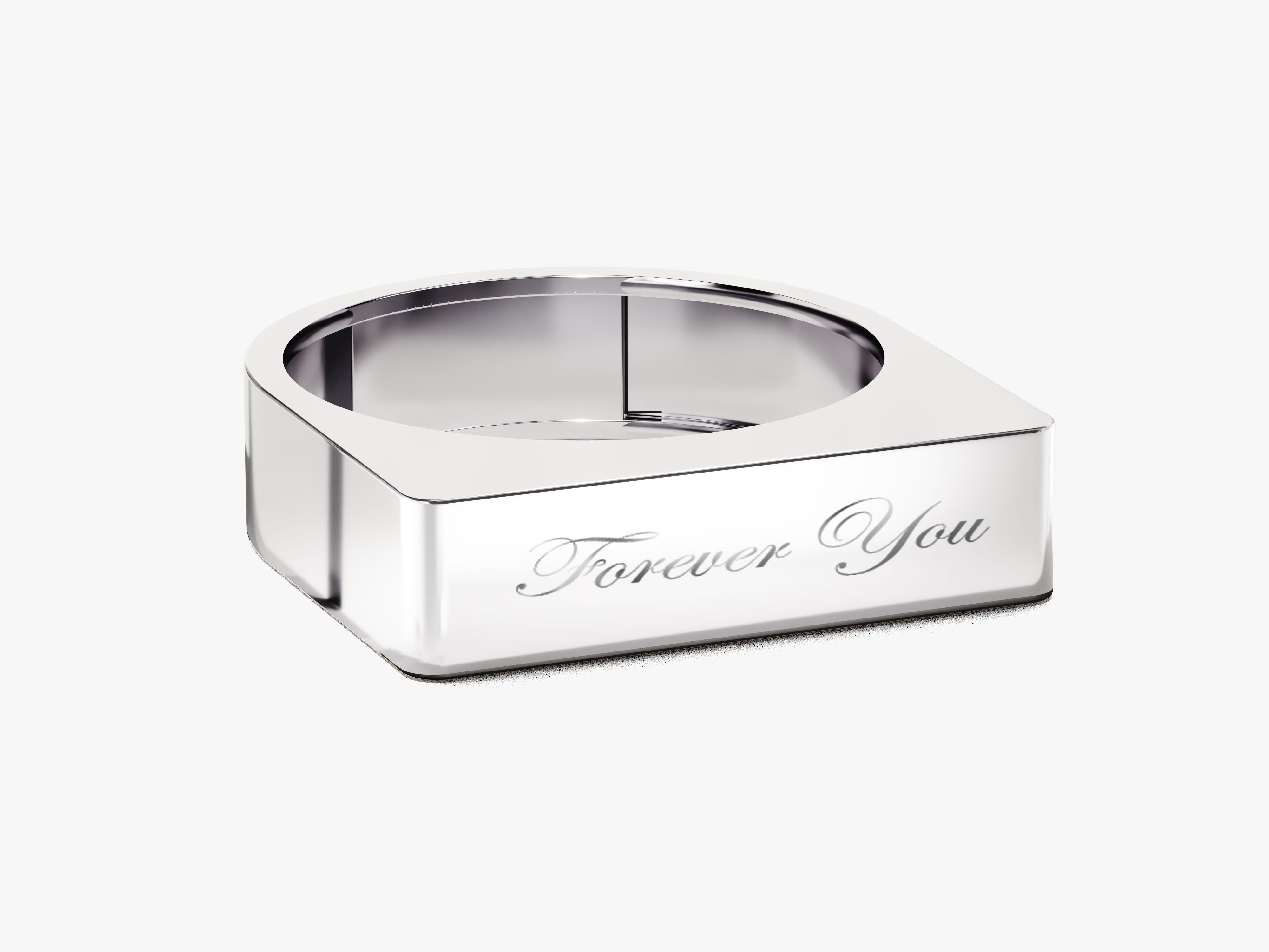 Silver ring with "Forever You" engraving, jewelry gift