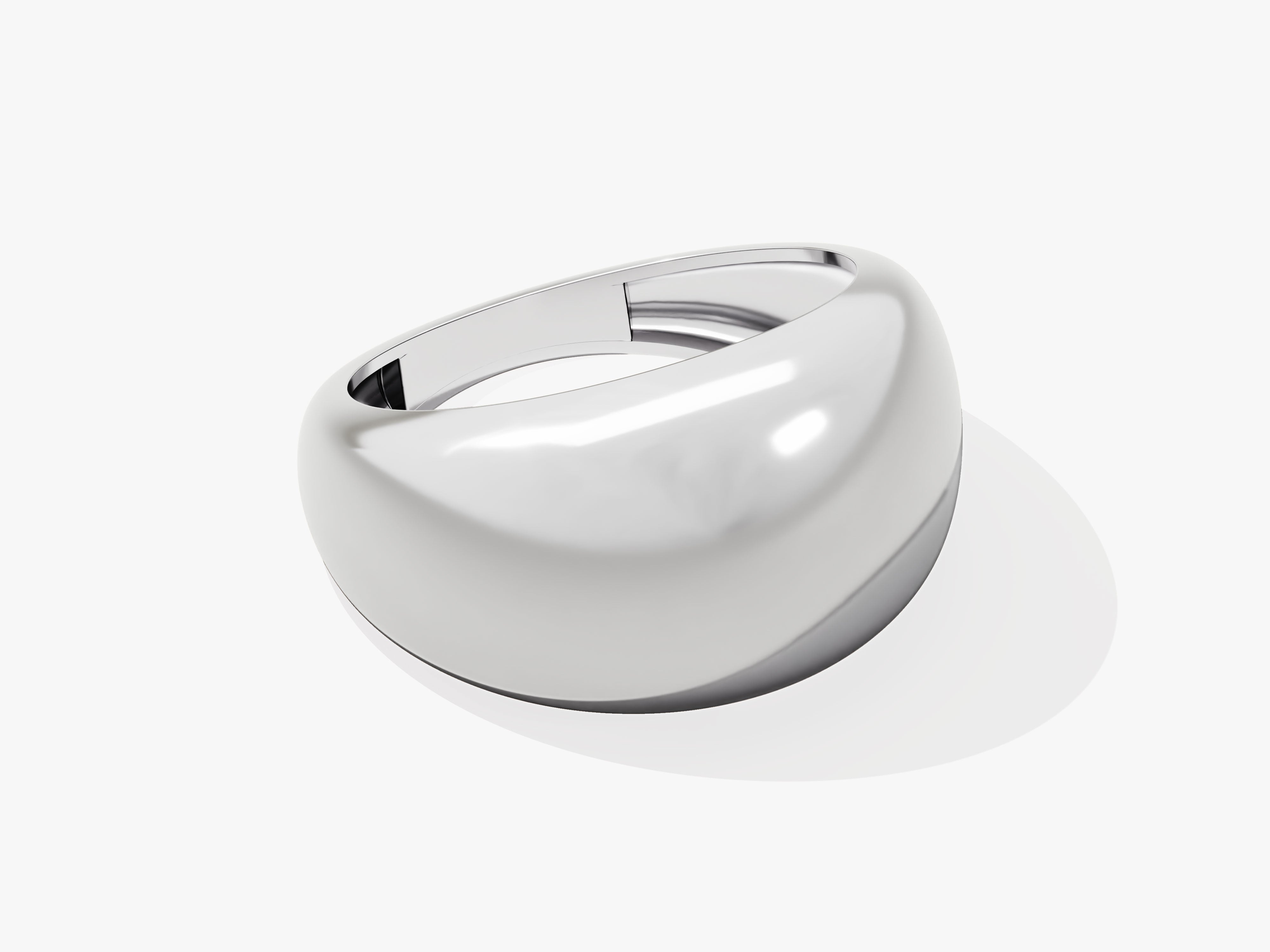 Modern silver dome ring for jewelry collections