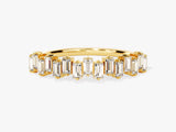 Gold ring with baguette diamonds, fine jewelry, elegant design