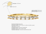Baguette diamond eternity ring in yellow gold