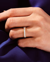 Baguette Cut Half Eternity Wedding Band