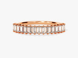 Rose gold baguette diamond eternity ring from jewelry company