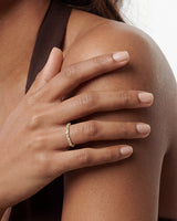 Marquise and Double Round Half Eternity Wedding Band