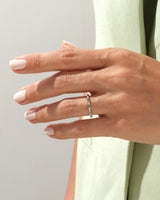 Marquise and Double Round Cut Birthstone Ring