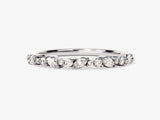 Diamond marquise and round cut band ring for jewelry company
