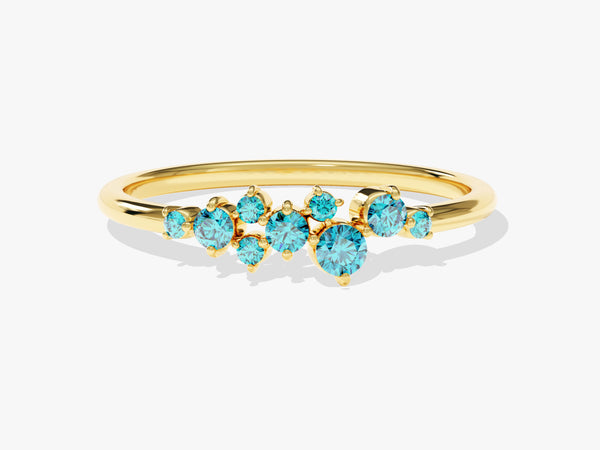 Floating Cluster Birthstone Ring