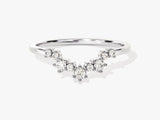 Diamond curved ring for jewelry firm