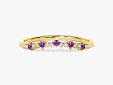 Curved Cluster Birthstone Ring