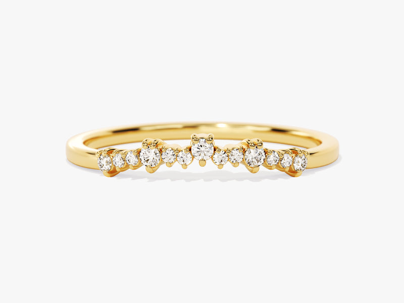 Gold diamond cluster ring for jewelry company