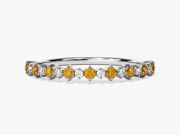 Floating Citrine Ring in 14K Solid Gold
