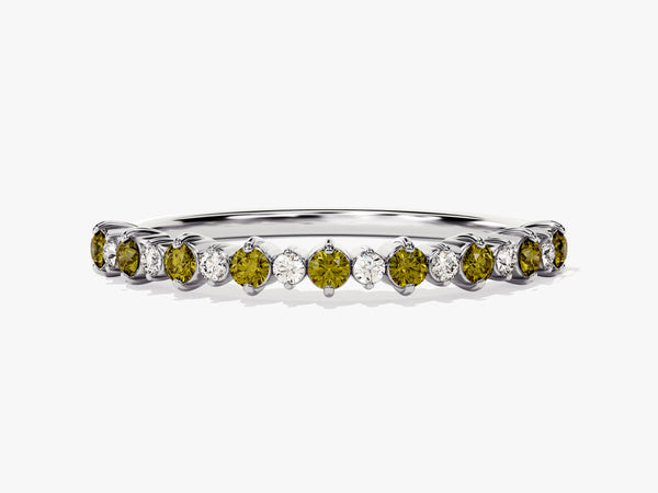 Floating Peridot Ring in 14K Solid Gold