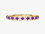 Floating Amethyst Ring in 14K Solid Gold