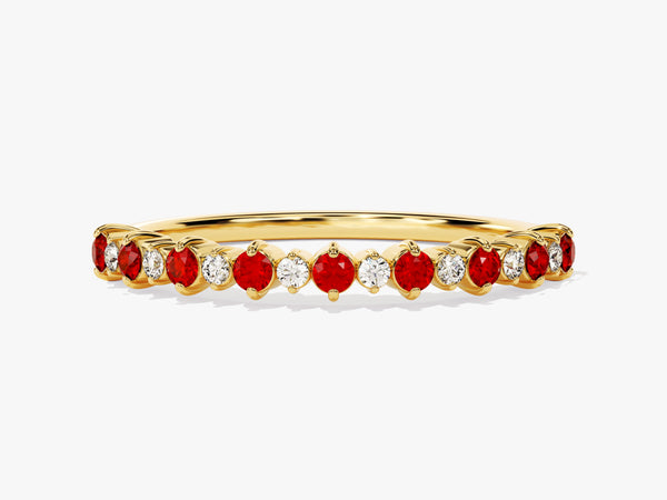 Floating Ruby Ring in 14K Solid Gold