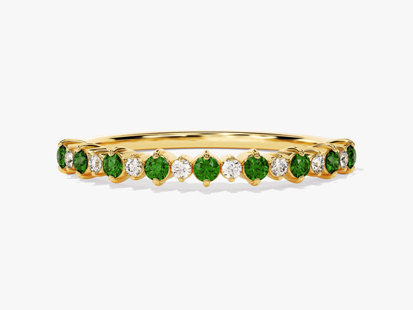 Floating Emerald Ring in 14K Solid Gold
