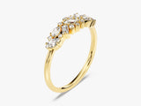 Gold ring with mixed-cut diamonds, fine jewelry, elegant design