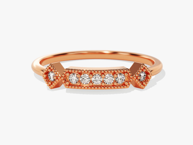 Art Deco Milgrain Ring