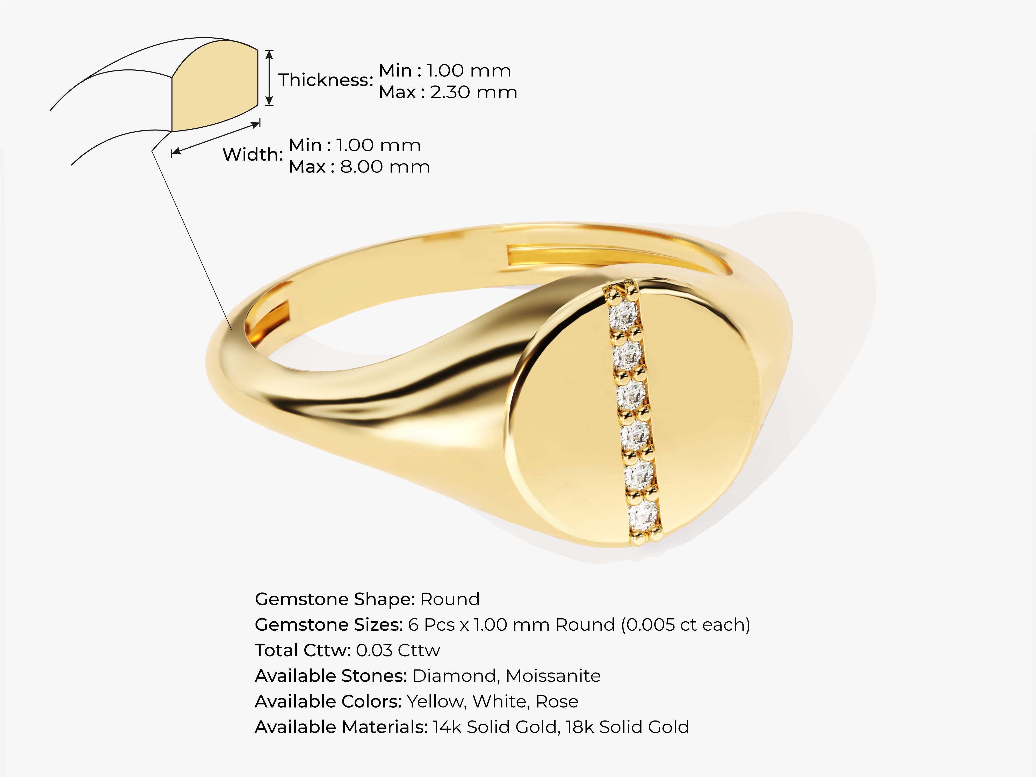 Gold signet ring with diamonds, jewelry, luxury, fashion