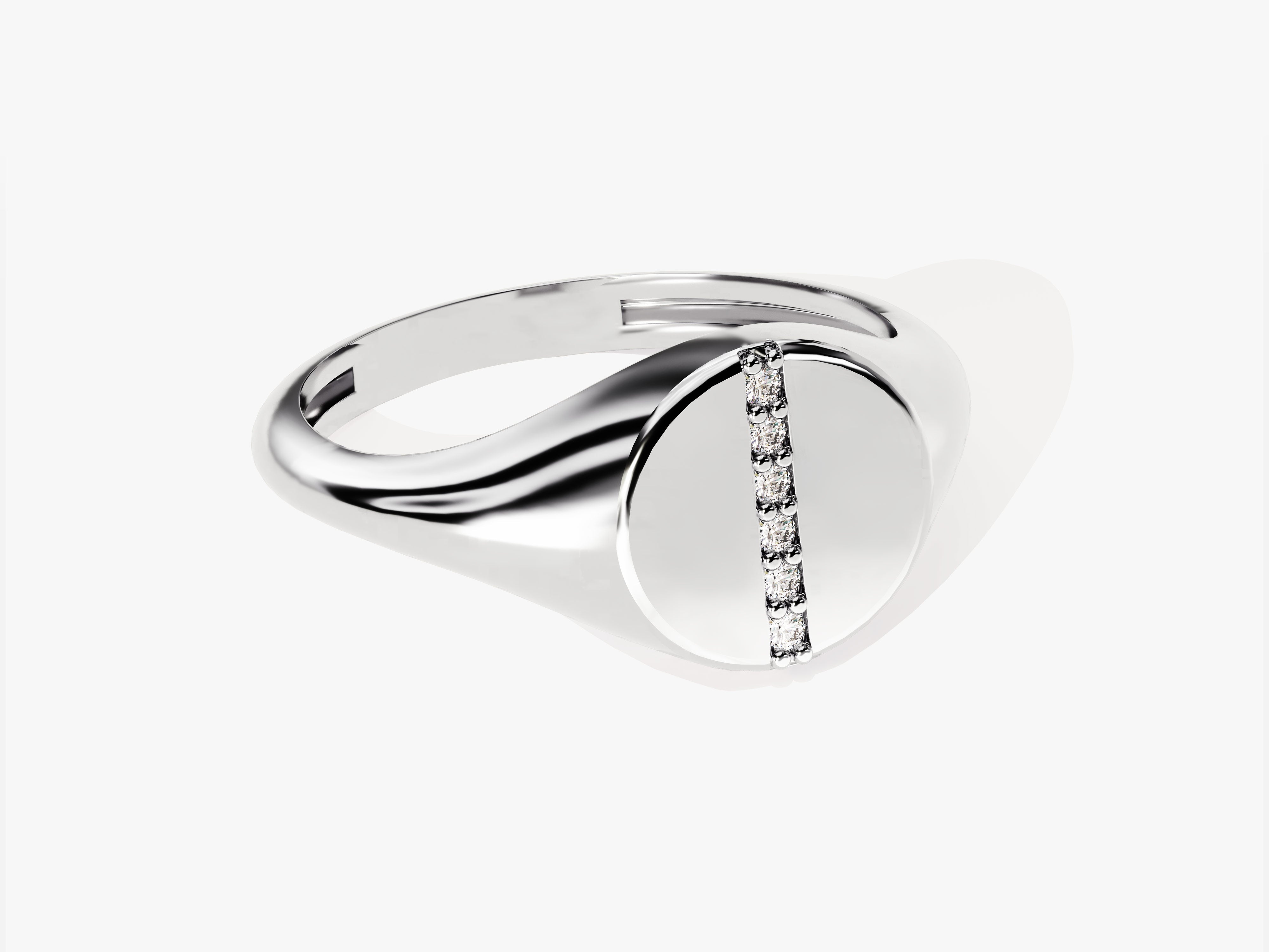 Diamond signet ring for jewelry firm