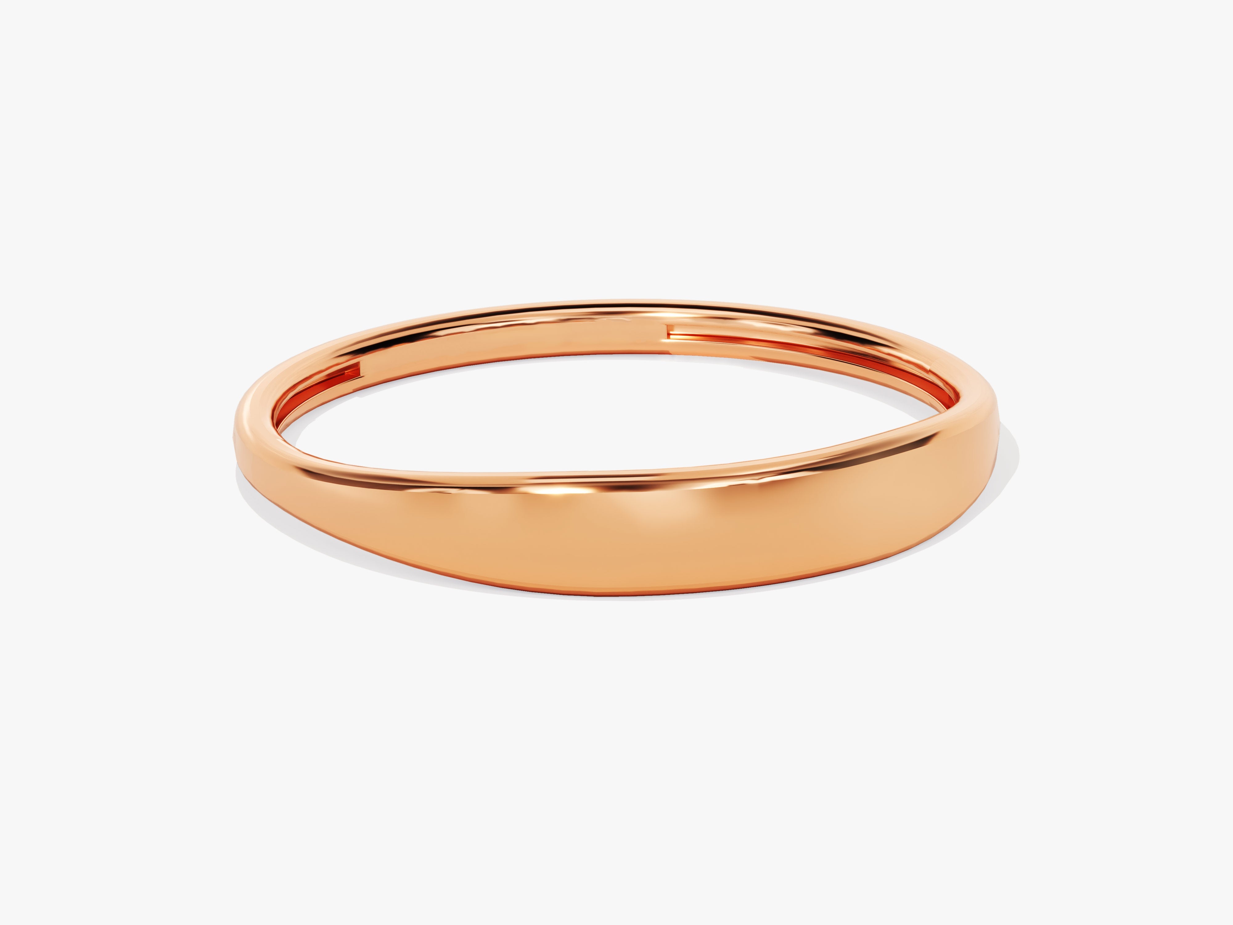 Rose gold band ring, minimalist jewelry, elegant design