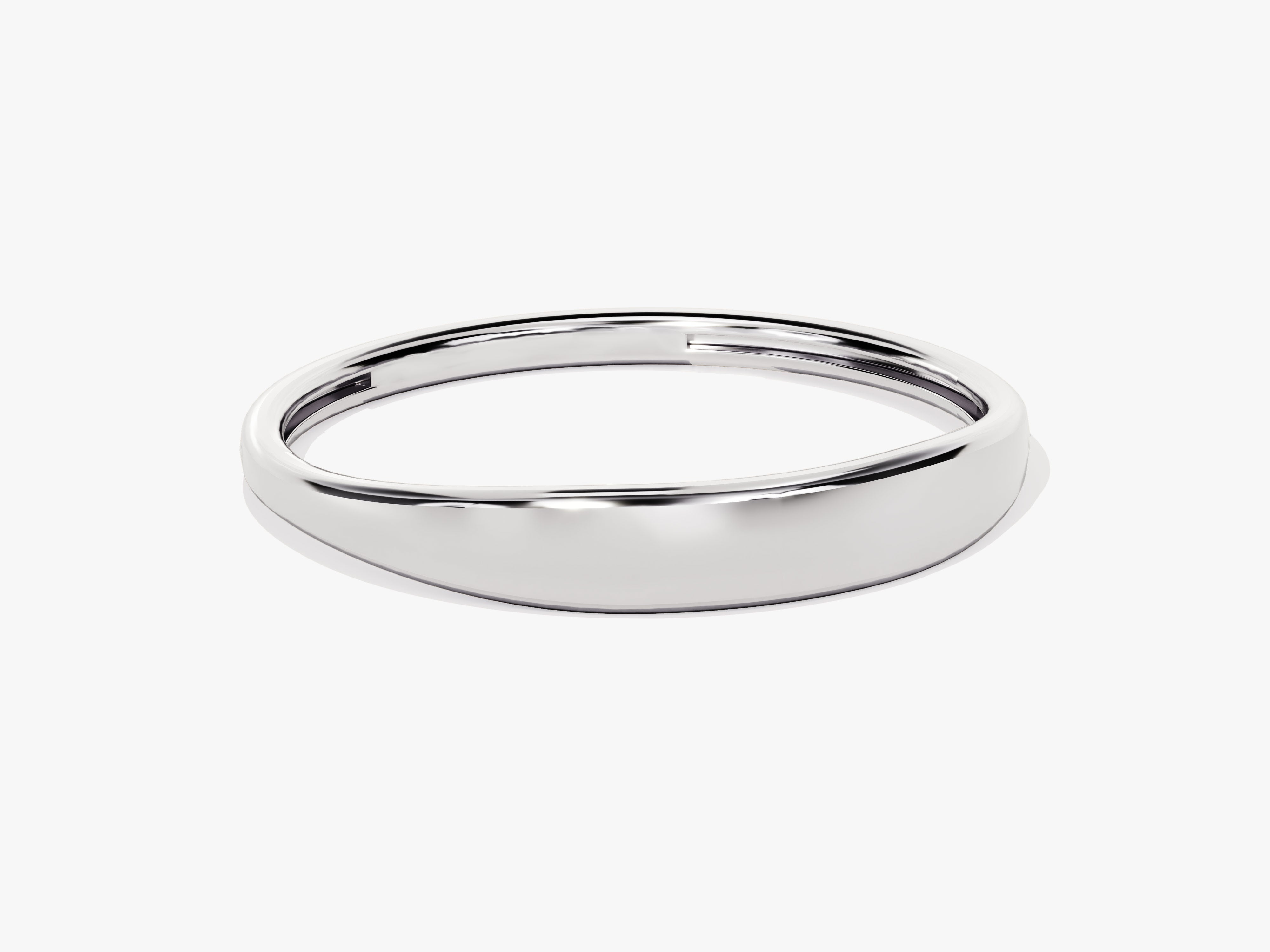 Sleek silver band ring, modern jewelry design