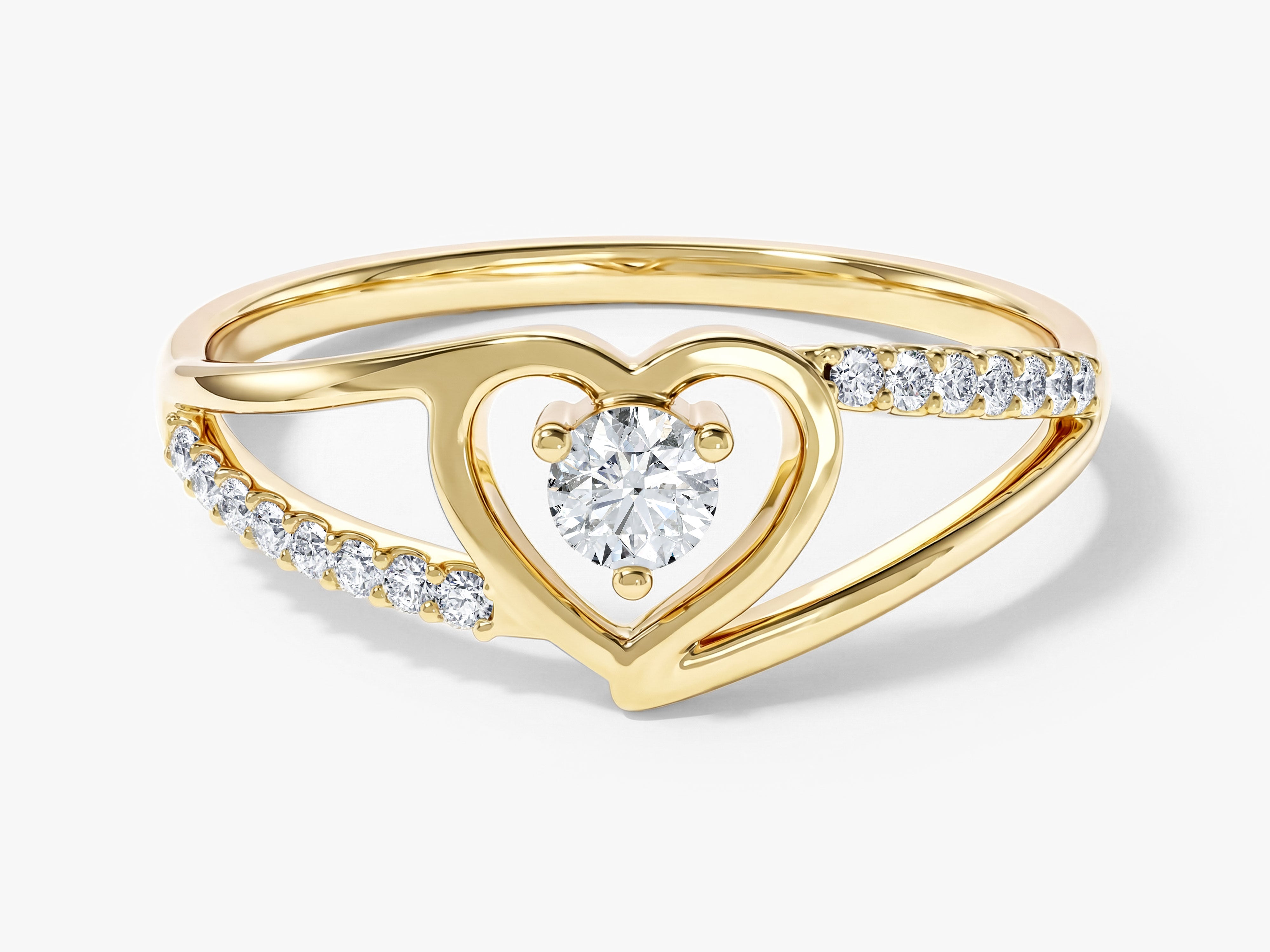Split Shank Heart Ring