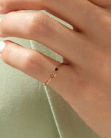 Initial Open Birthstone Ring