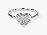 Twisted Heart Diamond Ring