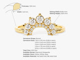 14k Gold Crown Diamond Ring