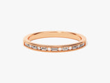 Channel Set Baguette and Round Diamond Ring