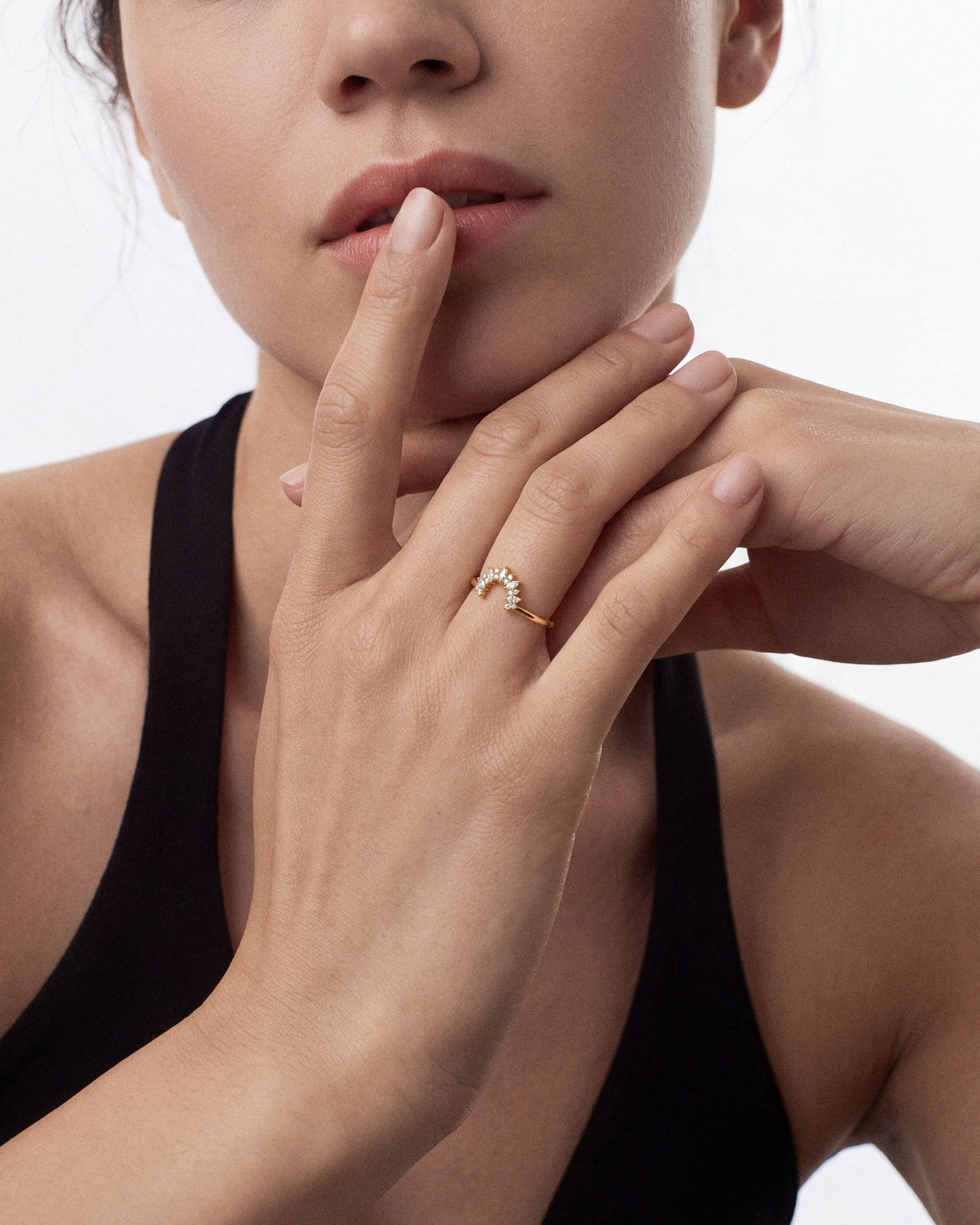 Marquise Crown Ring