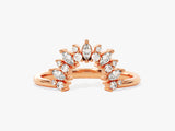 14k Gold Marquise Crown Diamond Ring