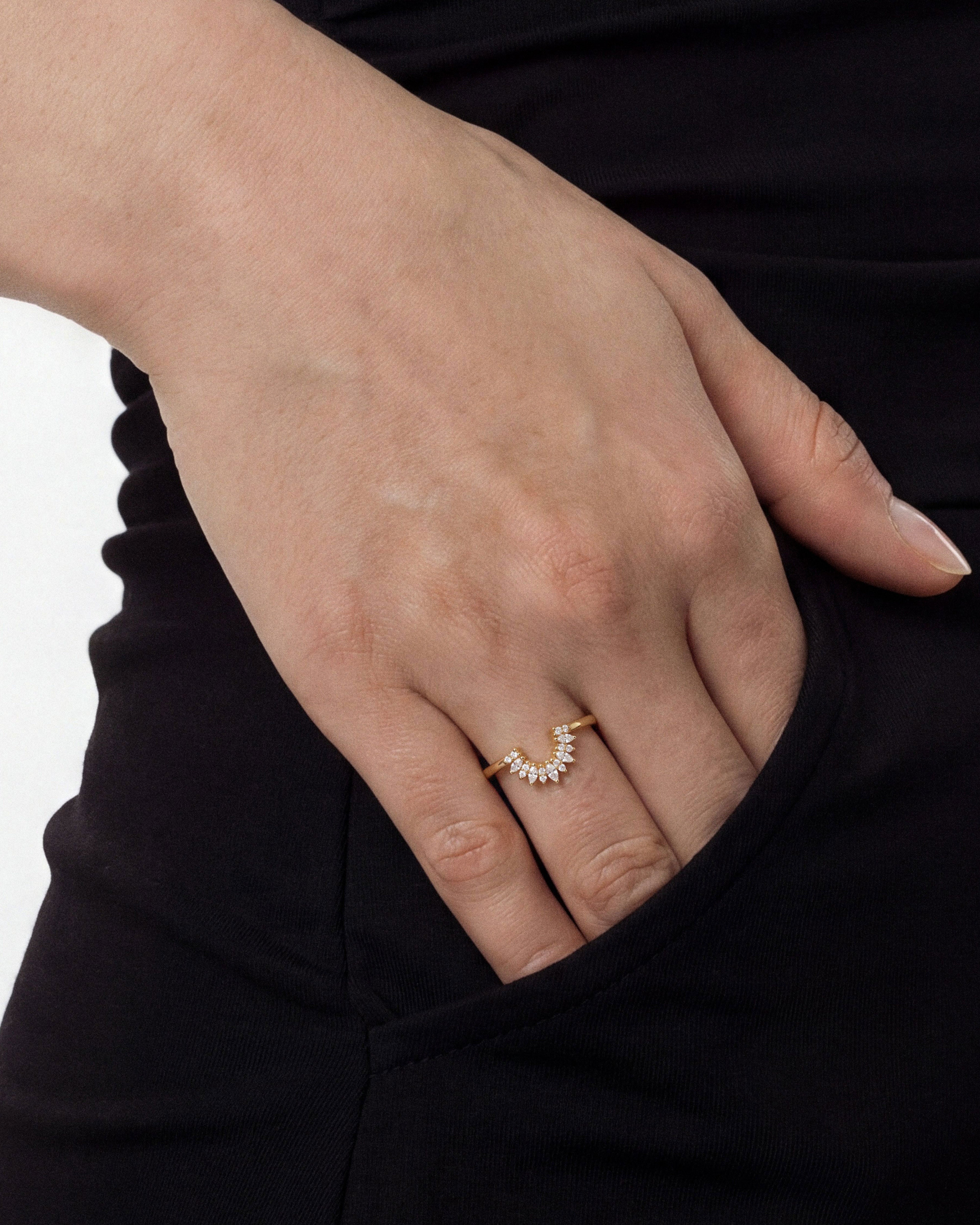 Marquise Crown Ring