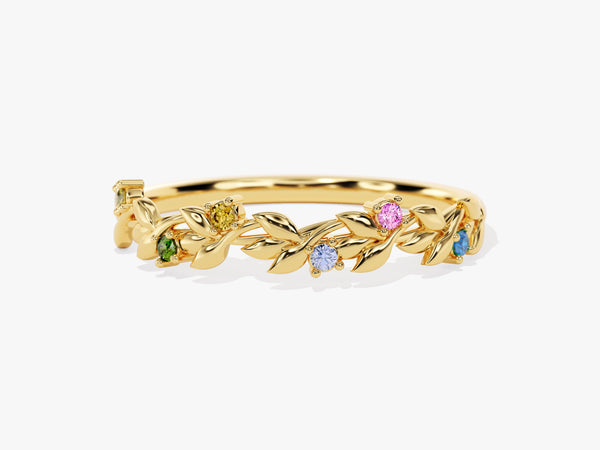 Floral Multi Birthstone Ring