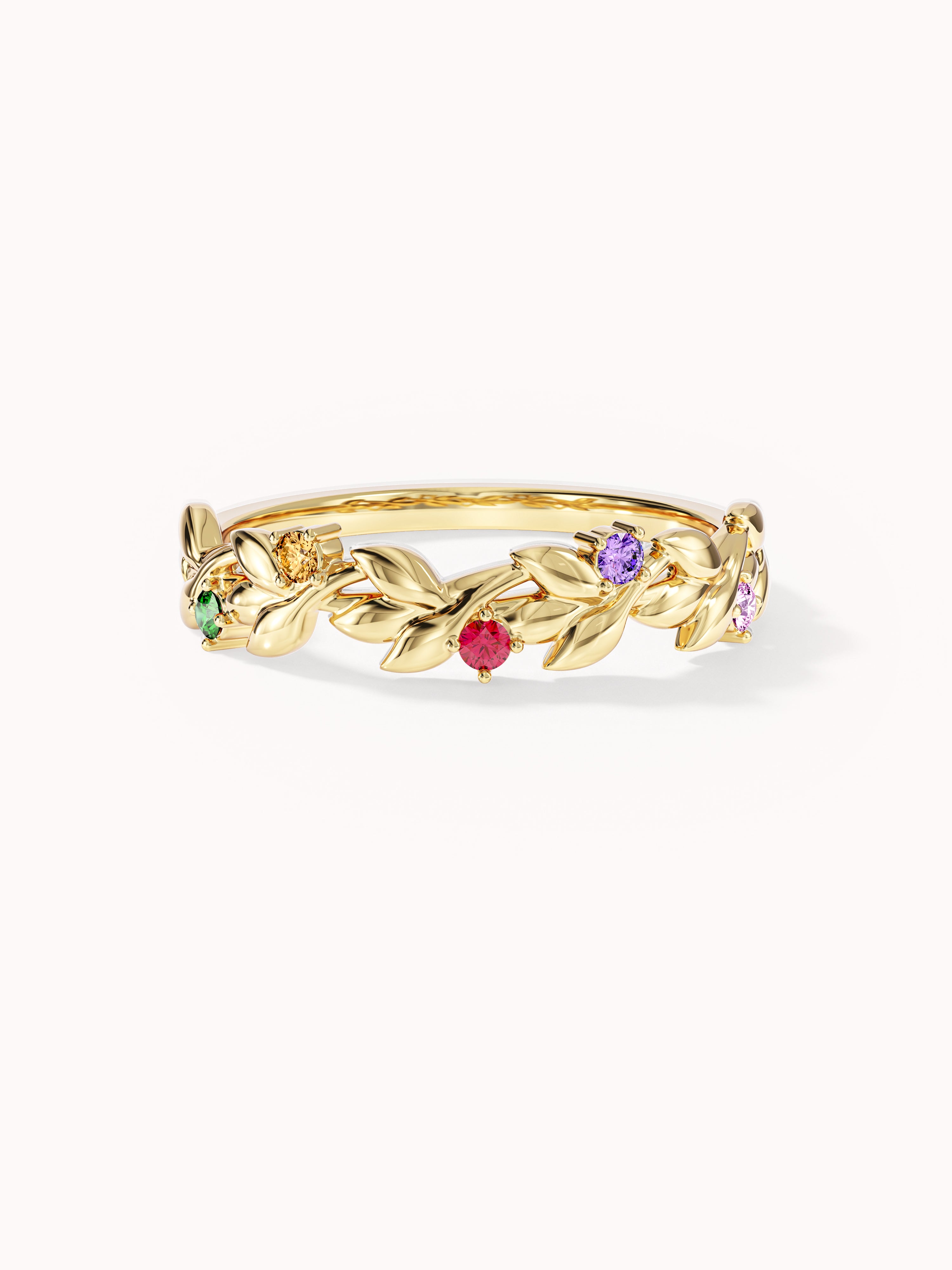 Floral Multi Birthstone Ring