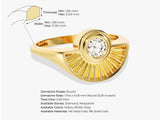 14k Gold Sunrise Diamond Ring