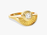 14k Gold Sunrise Diamond Ring