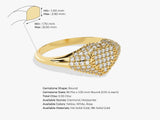 14k Gold Micro Prong Diamond Heart Ring