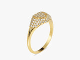 14k Gold Micro Prong Diamond Heart Ring