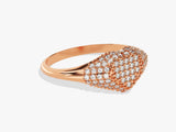 14k Gold Micro Prong Diamond Heart Ring