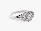 14k Gold Micro Prong Diamond Heart Ring