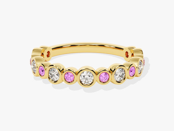 14k Gold Bezel Set Birthstone Ring