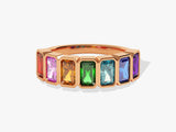 Rainbow Birthstone Ring - Gold Vermeil