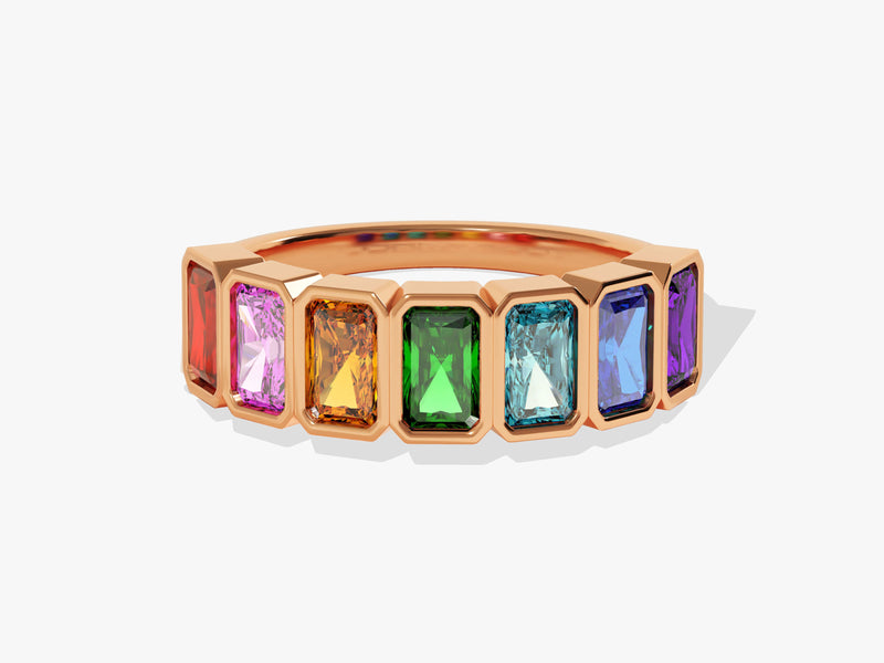 Rainbow Birthstone Ring - Gold Vermeil