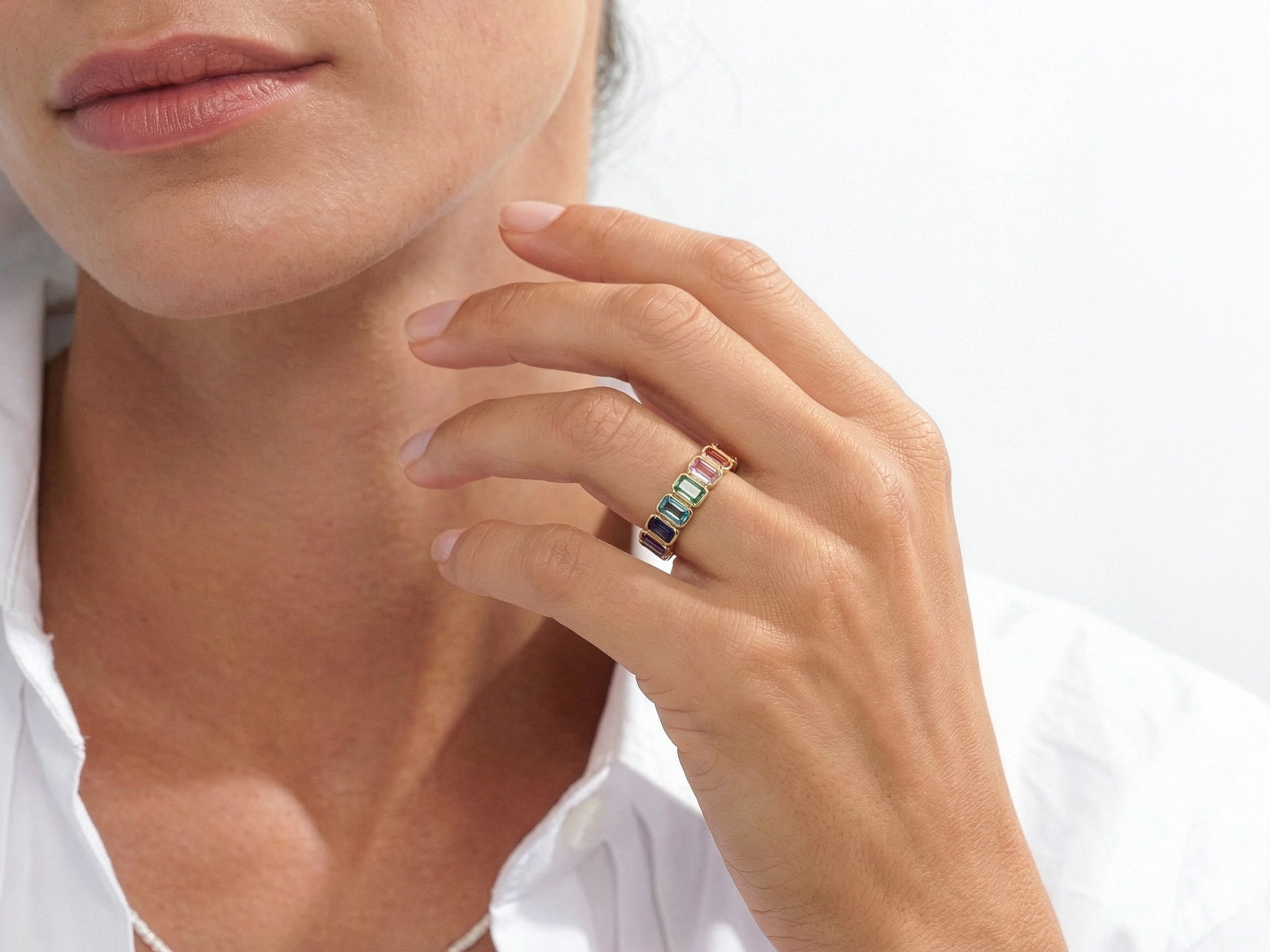 Rainbow Birthstone Ring