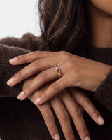Flush Set Emerald Cut Birthstone Ring