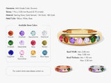 Bold Dome Multi Birthstone Ring