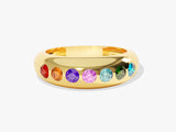 Bold Dome Multi Birthstone Ring