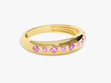 Flush Set Multi Birthstone Ring - Gold Vermeil