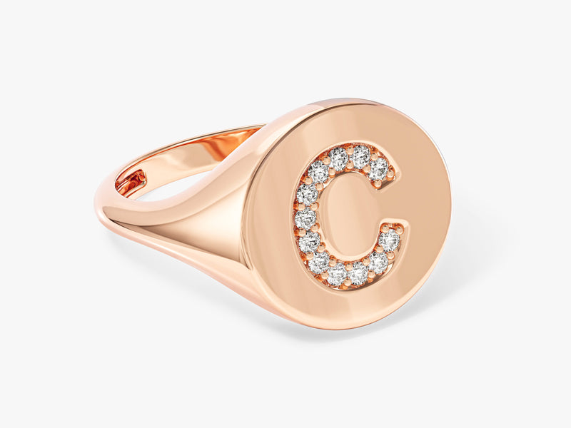 Initial Signet Ring